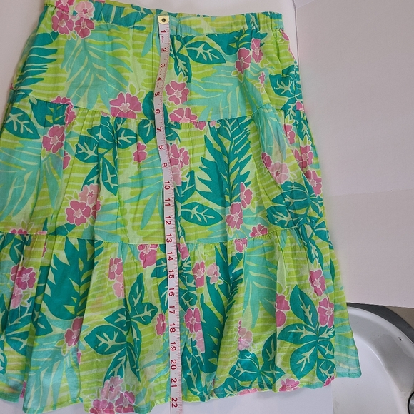 Lily Pulitzer Dopanine Tiered Colorful Summer Travel Skirt Size XS - Picture 8 of 9